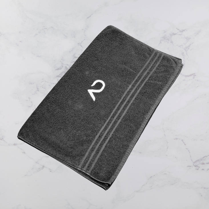 Handtuch schwarz, Black towel, Anja Diergarten handtuch, Stick, Black edition, saunahandtuch, Saunatuch, großes Handtuch, 80cmx200cm