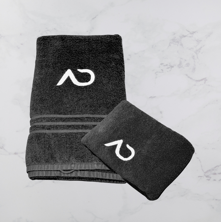 Handtuch Set Anja Diergarten,. bad, Handtücher, Towel, black edition, schwarzes Handtuch