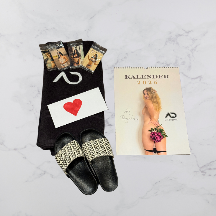 Kalender 2026 XXL Set, Anja Diergarten, Kalender, calender,model, shooting, Fotos, Adiletten, Handtuch, Saunatuch, Persönlicher Brief
